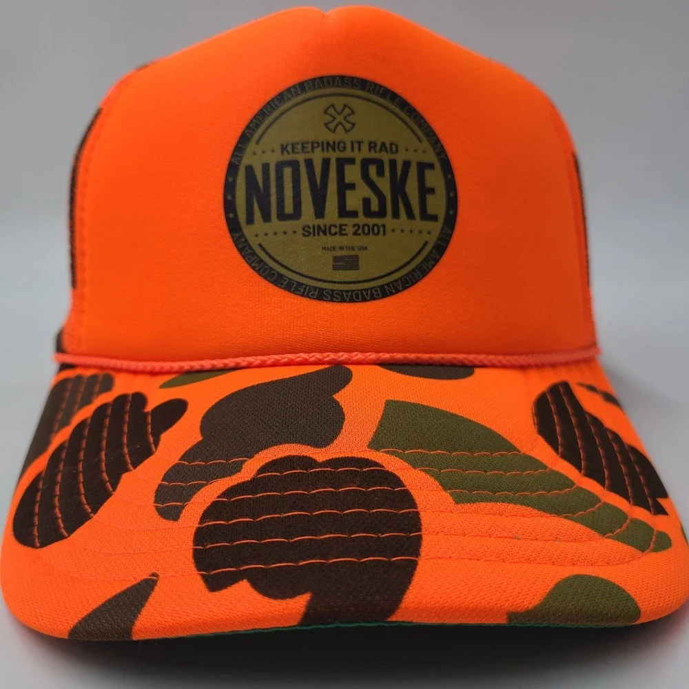 Noveske Hat Snapback Trucker Mesh Orange Camo Rifleworks Rifle Store Oregon Men